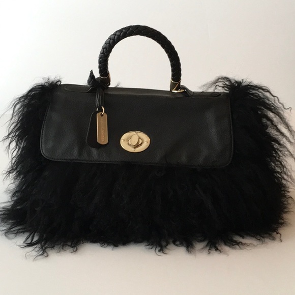aqua madonna fur purse